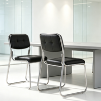 Chaise de formation empilable à structure métallique durable, chaise de bureau, chaise d'ordinateur pour la maison, pour une utilisation en salle de conférence