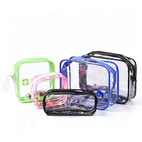 Sac de voyage transparent en PVC EVA personnalisable, imperméable, grande capacité, avec fermeture éclair, pour cosmétiques, articles de toilette, lotion, mascara pour femmes