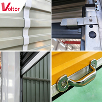 Porte enroulable manuelle en acier sur mesure pour conteneur d'expédition, unité de stockage, porte à enroulement pour la sécurité des maisons préfabriquées