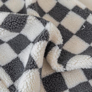 Housse de coussin carrée en laine d'agneau, motif géométrique à carreaux, lavable, pour voiture, chambre à coucher, canapé - Product Image 2