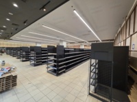 Étagère de présentation double personnalisée Kainice pour magasin de détail, gondole métallique, étagère de supermarché
