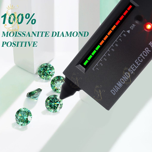Moissanite Sciolta da 1,0 ct Taglio Rotondo 1 mm - 3,0 mm All'ingrosso, Gemma per Gioielli Fai da Te Colore Blu-Verde, Piccola Pietra di Moissanite Simil Diamante - Product Image 6