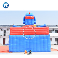 Château Gonflable Robot Guerrier en Promotion, Jeu de Rebond pour Enfants, Maison de Fête, Toboggan Combiné Extérieur, Capacité 600kg, PVC