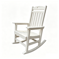 Nouvelle Arrivée Chaise à Bascule d'Extérieur HIPS pour Jardin et Terrasse, Mobilier de Jardin Relaxant, Chaise à Bascule Adirondack