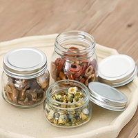 Custom 16oz 500ml Wide Mouth Glass Mason Jar Canning Jam Honey Food Storage Jar With Split Type Metal Lid