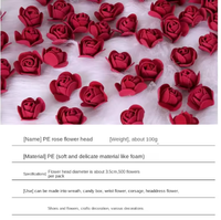 Drea Mariage DIY Fait Main Roses en Mousse Réalistes 3,5 cm 500 Pièces Fleurs Artificielles pour la Fête des Mères et Noël