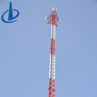 Tour de télécommunication cellulaire 5G tubulaire en treillis galvanisé à chaud et monopode