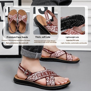 Sandales et claquettes tendance pour hommes européens et américains, décontractées, pour l'extérieur, l'été, la plage, respirantes et antidérapantes - Product Image 4