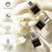 Raumduft 50ml Glas-Duftdiffusor-Set mit Gardenie Jasmin Lavendel Duft BPA-frei Umweltfreundlich 3-teiliges Geschenkset