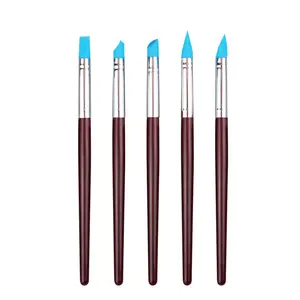 5 Piece Soft Clay Silicone Head Pen Polishing Pen Diy Graffiti Rubber Pen For Hobbier