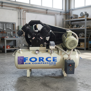 Compresor de Aire Reciprocante Estacionario de 3HP y 3 Fases con Motor y Transmisión por Correa, Pistón Industrial para Taller y Fábrica - Product Image 3