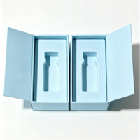 Boîte de rangement professionnelle gaufrée avec intérieur en mousse, fermeture magnétique, solution d'emballage écologique pour flacons et cosmétiques