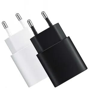 Wholesale 25W Super Fast PD USB Type-C Quick Charger Adapter For Samsung Note 10 S20 Electric Travel Charger With EU Plug