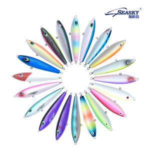 SEASKY 55g 85g 120g  <span class=keywords><strong>Plug</strong></span> en <span class=keywords><strong>bois</strong></span> de cèdre 6 pouces 7 1/2 pouces 9 1/2 pouces Leurre coulant pour la pêche au thon en eau salée - Product Image 1