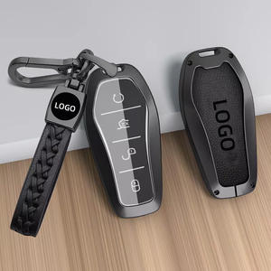Nouvelle coque de protection en alliage de zinc pour clé de voiture BYD Atto <span class=keywords><strong>3</strong></span> Han EV Dolphin, 4 boutons, télécommande, accessoires auto - Product Image 3