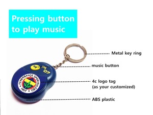 Özel 1-Button taşınabilir hoparlörler ses kayıt ses efekti anahtarlık pratik şaka ve promosyon hediye