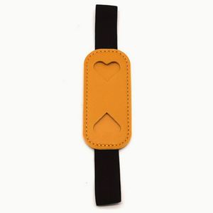 Support de stylo élastique en cuir PU avec découpe en forme de cœur, double trou, pour carnet, durable, avec double trou pour stylo - Product Image 3