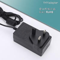 Adaptateur secteur mural 24V 2.5A de niveau 6 avec certification SAA à 3 broches, sortie CC 60W, prise interchangeable (à brancher)