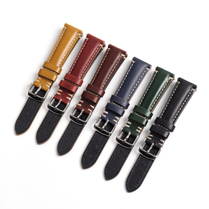 Bracelet de montre en cuir de queue de cheval de qualité supérieure, cuir véritable de première qualité, pour montres de plongée avec des tailles de 18, 20 et 22 mm - Product Image 5