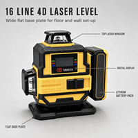 Niveau laser industriel SANEITE S59 16 lignes 4D, auto-nivelant, faisceau vert, pour sol et mur, étanche et résistant aux chutes