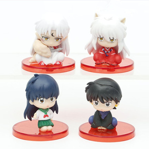 2 Styles 4CM 4PCS/SET Figurines Anime PVC Mini Taille <span class=keywords><strong>Higurashi</strong></span> <span class=keywords><strong>Kagome</strong></span> Miroku Sesshoumaru Jouets Prémiers Prix Jeu Gachapon Boîte Surprise - Product Image 1
