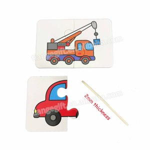 Boîte à <span class=keywords><strong>pizza</strong></span> personnalisée avec logo, emballage amusant, design original, 2 mm simple, 2 pièces, puzzle, cartes flash pour voiture - Product Image 2