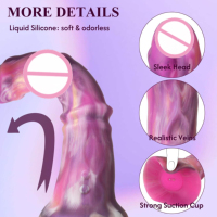 Silikon-Vibrations-Fantasie-Monster-Dildo G-Punkt-Klitoris-Anal-Stimulation Fernbedienung Dicker Pferde-Tier-Dildo-Vibrator für Frauen