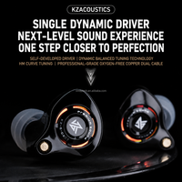 Écouteurs intra-auriculaires OEM KZ Gale avec transducteur super linéaire, casque Hifi pour le jeu avec câble détachable plaqué argent 2 broches 1,2 m