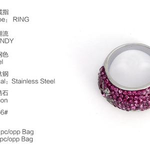 Bagues de fiançailles pour femmes, bagues à zircone sertie, breloques, bijoux de mode en acier inoxydable, bague de mariage - Product Image 2