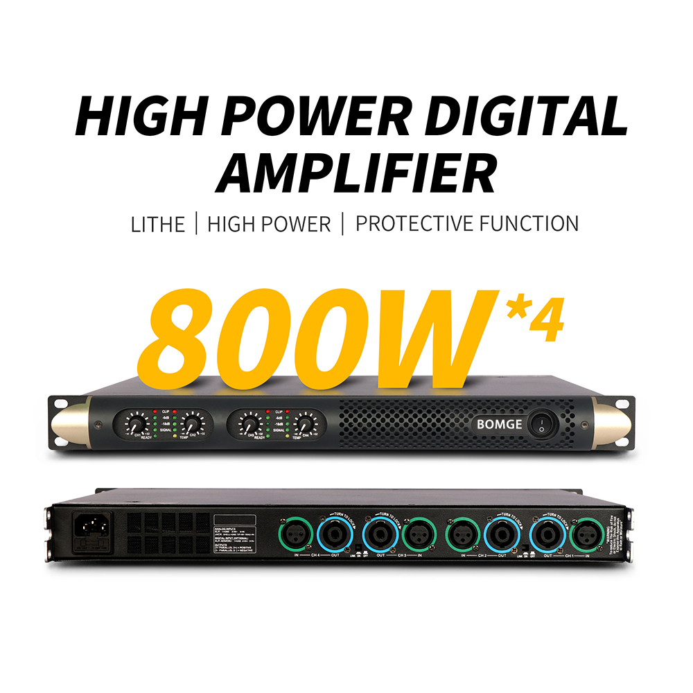 プロフェッショナルパワーアンプDA44504チャンネルパワーアンプ1u