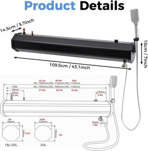 Cyen 20L <span class=keywords><strong>4X4</strong></span> Nouveau Design Réservoir d'Eau de Toit en PVC <span class=keywords><strong>Douche</strong></span> <span class=keywords><strong>Solaire</strong></span> pour Camping pour Véhicules Tout-Terrain - Product Image 5