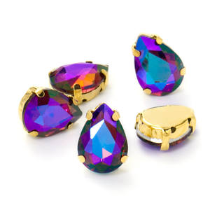 Griffe larme cristal pierre <span class=keywords><strong>Strass</strong></span> diamant verre goutte forme coudre sur <span class=keywords><strong>strass</strong></span> avec griffe pour bricolage maquillage robe de mariée - Product Image 1