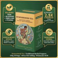 Thé en gros pour hémorroïdes, 30 sachets, 150g, à base de plantes traditionnelles, soulagement des douleurs, des saignements et des gonflements, confort anal, soutien, OEM Afrique