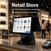 Precio de Fábrica, Sistema POS Todo en Uno con Pantalla Táctil de 15.6 Pulgadas, Caja Registradora para Supermercado, Fabricantes de Máquinas POS, Venta al Por Mayor