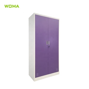 Armadio in metallo per abbigliamento a 2 ante armadio per ufficio armadio in metallo armadio in metallo - Product Image 3