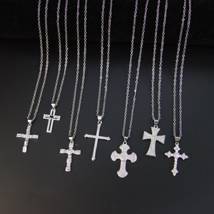 Trong Kho Brass Mulit Hình Dạng Zircon Lớn Chữ Thập Tôn Giáo Mặt Dây Chuyền Scapular Vòng Cổ Công Giáo - Product Image 1