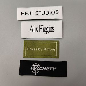 Etiquetas de Ropa de Diseño Gratuito, Etiquetas Tejidas Personalizadas, Etiquetas de Cuello Personalizadas para Camisetas de Algodón 100% - Product Image 1
