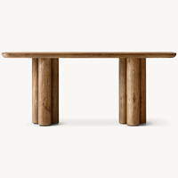 Console d'entrée cylindrique moderne en chêne massif durable pour salon, meubles de maison