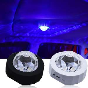 Rond 5v USB <span class=keywords><strong>Star</strong></span> Plafonnier USB Mini Party Light Commande Vocale Magnétique Rechargeable Voiture Dj Lumières Pour Voiture bar scène - Product Image 1