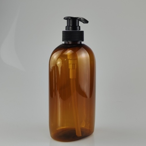 600ml Âmbar Transparente <span class=keywords><strong>PET</strong></span> Refilável Loção Cosmética Recipiente Dispenser Plástico Shampoo Garrafa Bomba Pulverizador Vazio Face Garrafa - Product Image 3