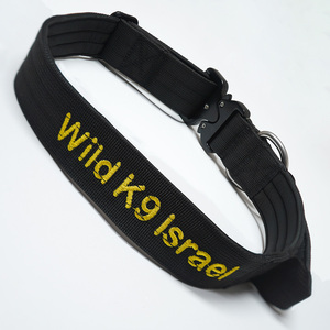 Collier pour chien rembourré en nylon personnalisable avec boucle en métal, impression de logo et options de couleur personnalisées, fabrication durable - Product Image 2