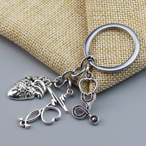 Porte-clés à breloques en forme de cœur, anatomie médicale, porte-clés cœur pour médecin et infirmière, sac, chaîne, bijoux, cadeau, 1 pièce - Product Image 6