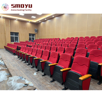 Banco de Aluminio con Espuma de Alta Densidad y Reposabrazos de Madera para Asientos de Teatro y Ópera