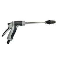 4000psi Chemicals Injetor Valve Pistolet à mousse haute pression Dual Ss Pipe Lance Cleaning Spray Lance Pressure Washer Pistolet à eau