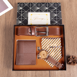 Set Regalo Personalizzato con Logo Stampato: Portafoglio, Cravatta e Orologio al Quarzo per la Festa del Papà, Festa dell'Uomo, Regalo per Fidanzato - Product Image 2
