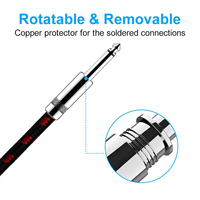 Profession elles Musik instrument Gitarren kabel PVC Dumm Face Brasion Resistant Braid 6,35 MM Audio Gitarre Pure Copper Audio Kabel