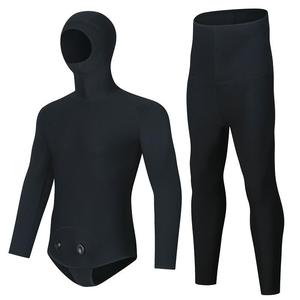Traje de <span class=keywords><strong>Neopreno</strong></span> de 3MM con Capucha para Hombre, Conjunto de Dos Piezas Separadas, Traje de Buceo, Pesca Submarina, Surf, Traje de Baño Térmico para Aguas Profundas - Product Image 2