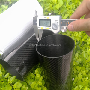 Alto módulo 40mm 50mm 75mm 90mm 100mm diámetro tubo redondo de fibra de carbono 1m de largo - Product Image 6