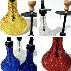 Set de Hookah de Cristal con Textura, Pipa de Shisha Moderna, Narguile, Botella de Colores para Fumar, Uso en Casa o Bar - Product Image 2