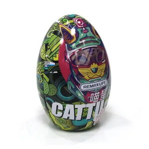 Easter Egg Shaped Metal Christmas Biscuit Tins Packaging Chocolate Candy Christmas Cookies Tin Box